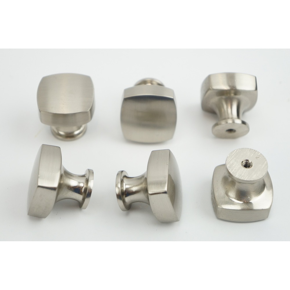 Unbranded Cabinet Drawer Pull Knobs 1 Inch Brushed Nickel Metal 6 Pack Excellent